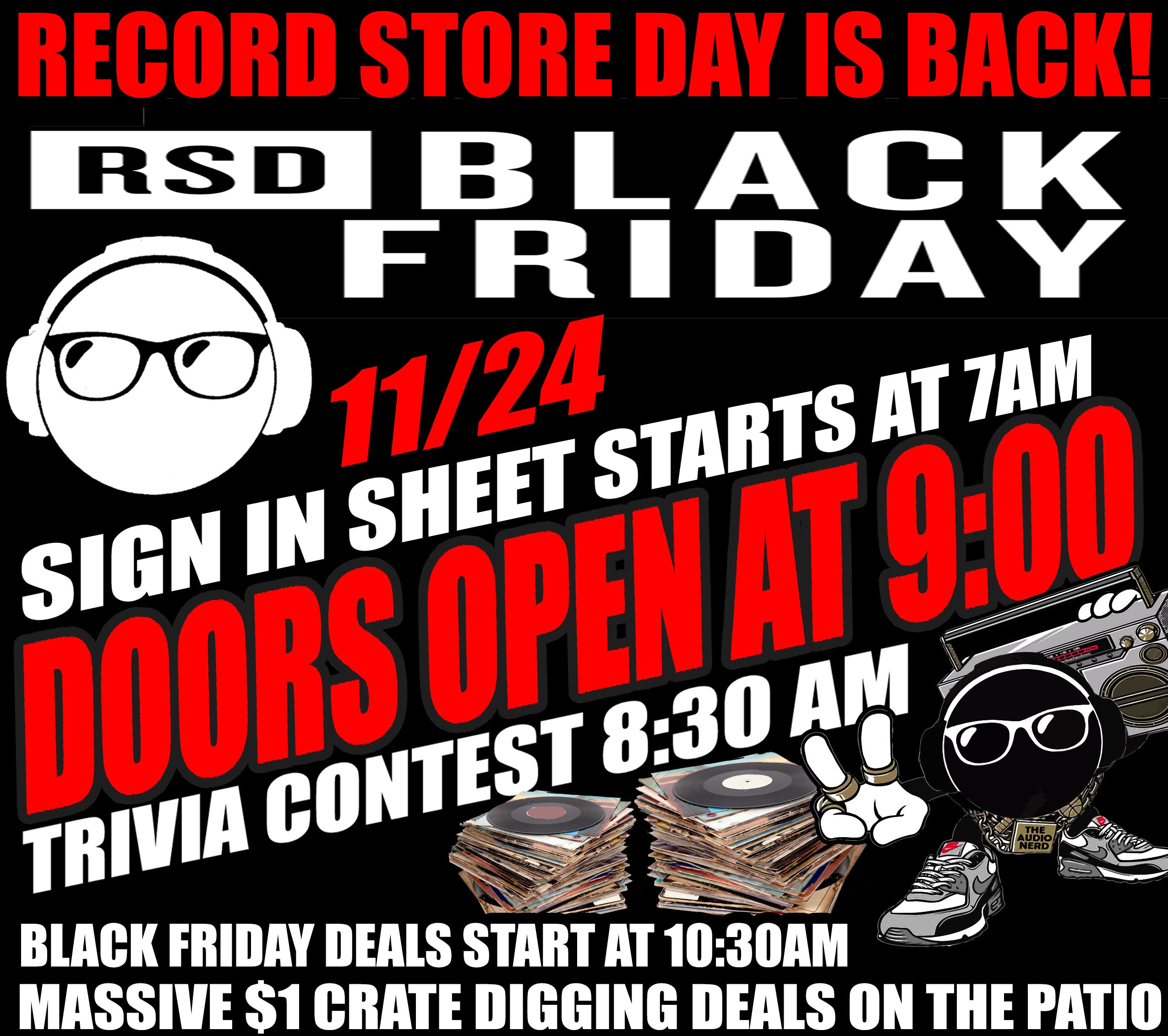 Record Store Day Nov 24th Black Friday