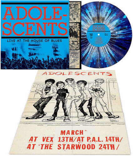 Adolescents – Live At The House Of Blues - Blue/ Light blue Splatter Color Vinyl LP