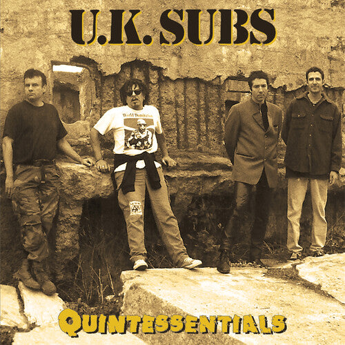 UK Subs - Quintessentials - YELLOW/ BLACK SPLATTER Color Vinyl LP