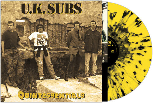 UK Subs - Quintessentials - YELLOW/ BLACK SPLATTER Color Vinyl LP