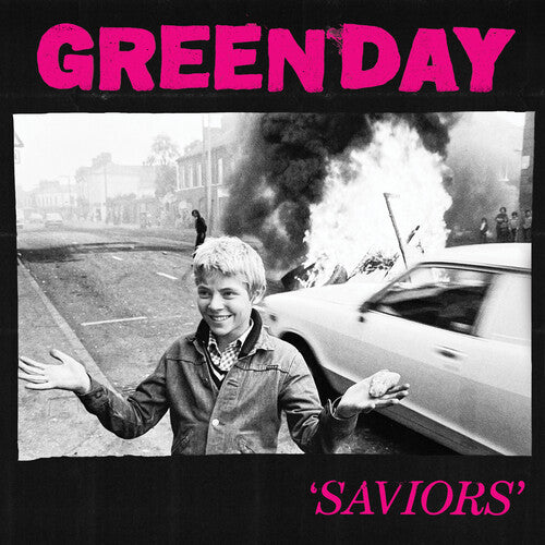 Green Day -  Saviors Half Pink/ Half Black Color Vinyl LP