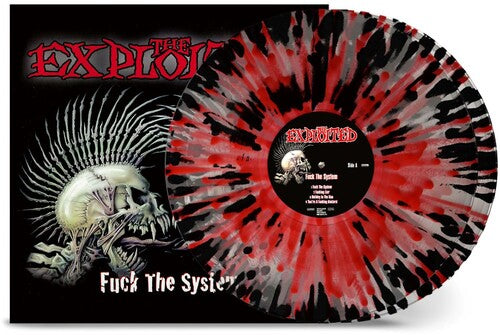 The Exploited - F*** the System - Clear W Red & Black Splatter Color Vinyl LP