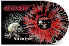The Exploited - F*** the System - Clear W Red & Black Splatter Color Vinyl LP