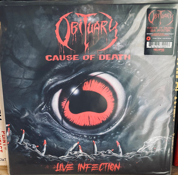 Obituary – Cause Of Death Live Infection Red Color Vinyl LP – Audio Nerd