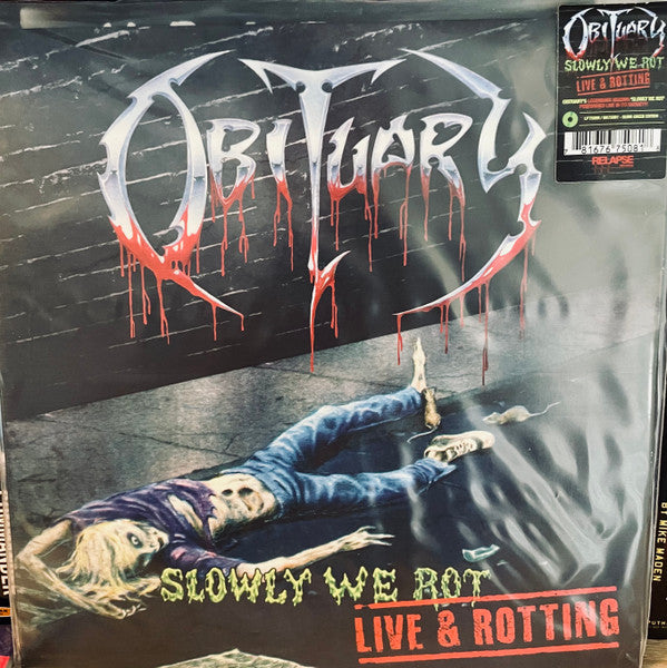Obituary Slowly We Rot - Live & Rotting Color Vinyl LP – The Nerd